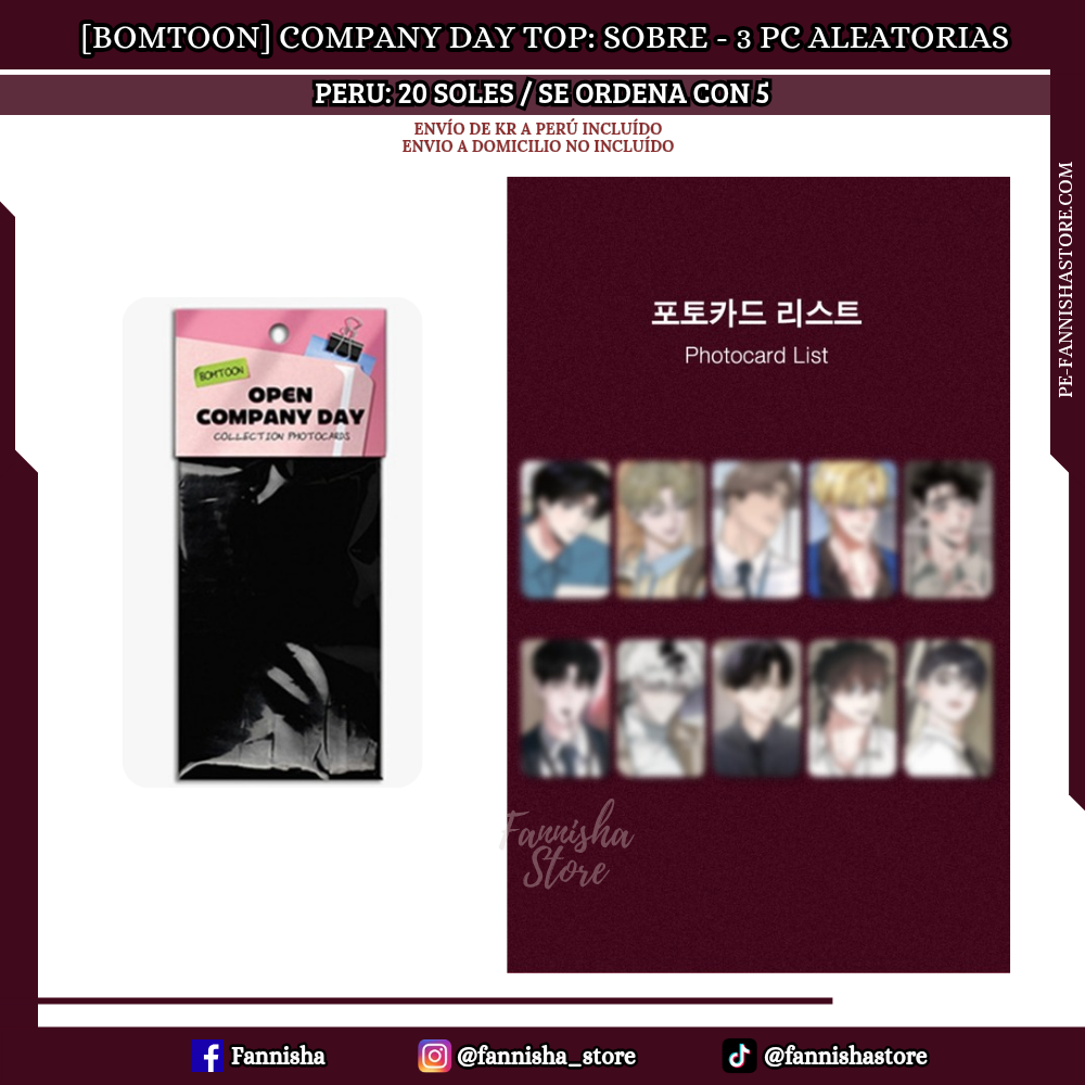 [PRE-ORDEN] Sobres de Photocards Aleatorias